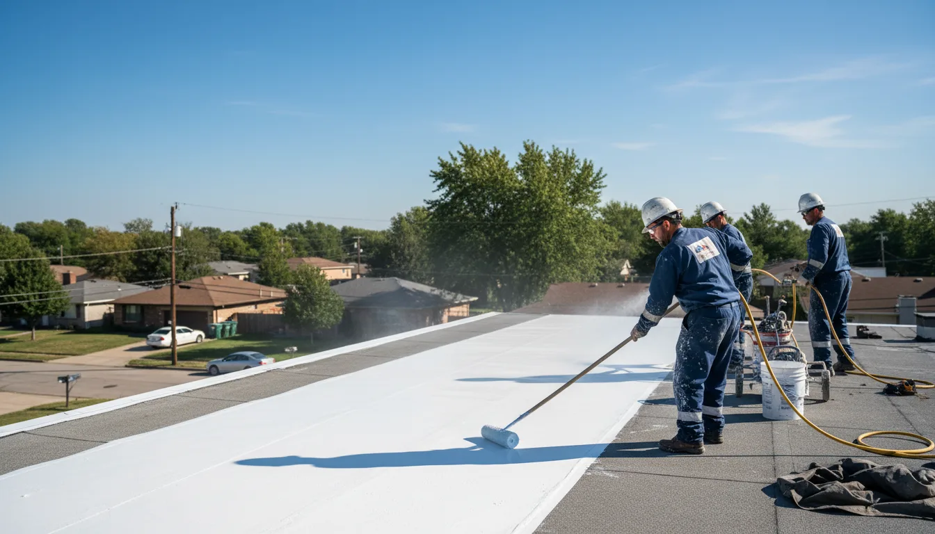 Commercial roof coating in Lima, IL near me